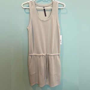 Drawstring athletic dress sage green